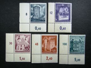 Germany Nazi 1940 1941 Stamps Mnh Swastika Eagle Generalgouvernement Wwii Third