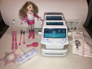 Moxie Girlz Magic Snow Rc Cruiser Suv Van,  Avery Skier Girl Doll W/ Skis,  Poles