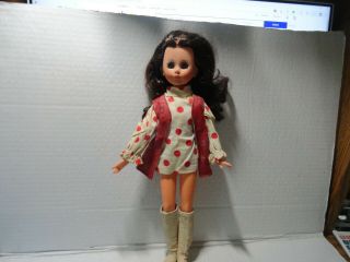 Vintage - 1965 Made In Italy 15 Inch Doll - Dressed In Go Go Outfit