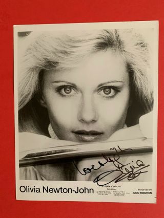 Olivia Newton - John Vintage 8x10 Publicity Photo Autographed