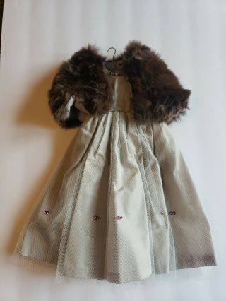 Vintage 1950s For Idea Little Miss Revlon 18in Doll Gray Dress With Mink Stole