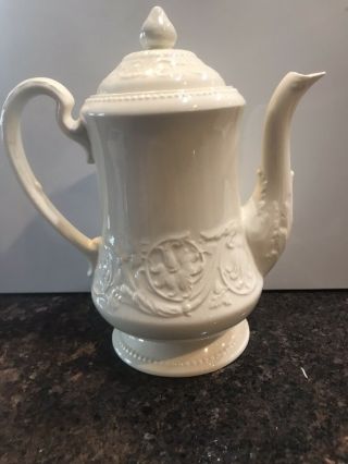 Vintage Wedgwood Of Etruria & Barlaston England Patrician Cream Ivory Coffee Pot