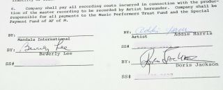 3 Of The Shirelles - Signed Music Contract - Pop/rock/country/doo Wop - Top 40 - Llkk