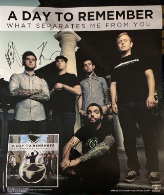 A Day To Remember Signed Autographed Poster Jeremy Mckinnon & Band