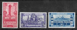 Italy 1932 Nh Complete Set Of 3 Stamps Sass 300 - 302 Cv €200 Vf