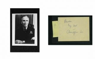 Christopher Lee - Signed Autograph And Headshot Photo Set - Star Wars - Ii