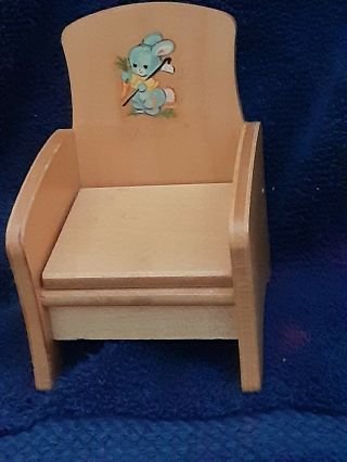 Vintage Strombecker 1950s Ginny Ginnette Doll Potty Chair With Decal Furniture