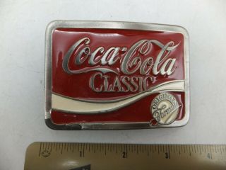 Vintage Coca - Cola Classic Formula Soda Drink Beverage Belt Buckle - Usa