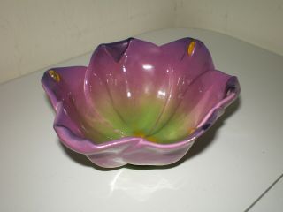 Mustardseed & Moonshine Purple Green Flower Bowl Dish South Africa 3