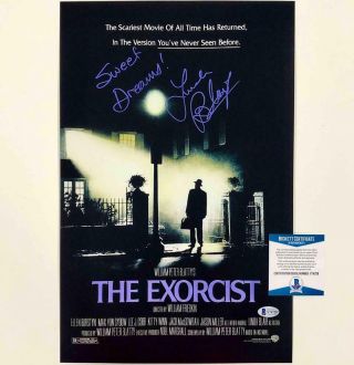 Linda Blair Autograph Regan Signed The Exorcist Movie Poster 11x17 Photo Bas