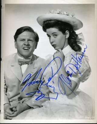 Mickey Rooney Gloria Dehaven Hand Signed Jsa 8x10 Photo Autographed
