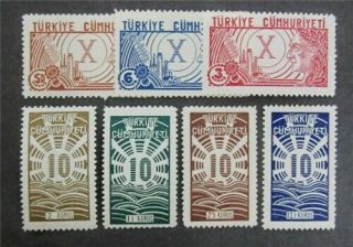 Nystamps Turkey Stamp 758 - 764 Og H $36 Y14y1210