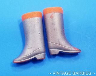 Barbie Doll Zokko 1820 Silver Boots HTF Vintage 1960 ' s 2
