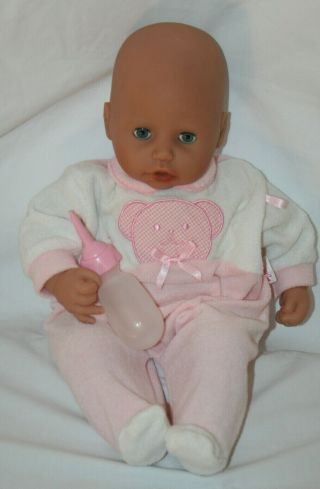 2007 Zapf Creations Baby Annabell Interactive 17 " Baby Doll W/ Outfit