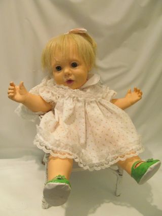 20 " Cloth And Vinyl Judith Turner Real Baby Doll 1984 Hasbro Bradley