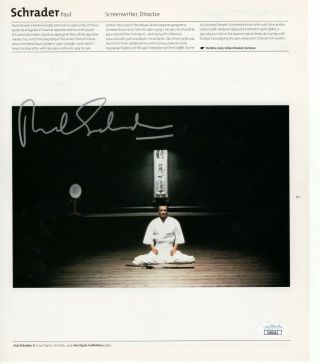 Paul Schrader Signed Autographed Book Page Photo Mishima Jsa Ii59232