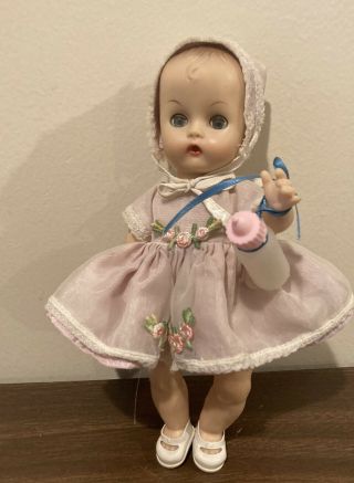 Vintage Eegee Baby Susan Drink And Wet Doll 8 Inch 1950s