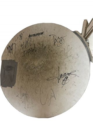 Slipknot Signed Autograph Auto Ludwig Drumhead/skin All 9 Orig.  Members Rare
