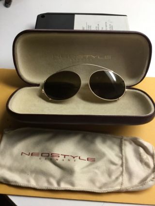 Vintage Neostyle Clip On Sunglasses With Case - Germany - High End