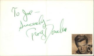 Troy Donahue 2001 Actor A Summer Place Signed 3 " X 5 " Index Card