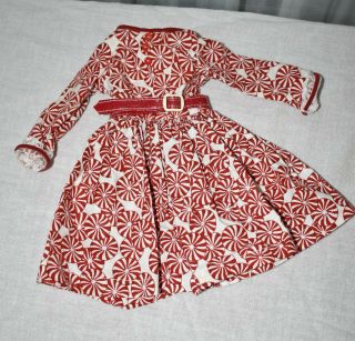 Vtg Red & White Shirt Waist Dress Made For Madame Alexander Cissette Type Doll