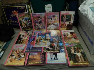 1990s Barbie {lot 15} Grolier Hardcover Books The Clue In The Haunted Library