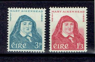 Ireland Mi138 - Mi139 Mnh Cv€22.  00 1958 Sister Mary Aikenhead [sg174 - 5 167 - 8]