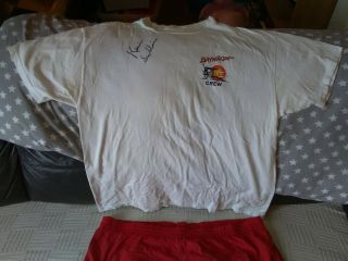 Baywatch Shorts & Crew T - Shirt (Signed By Kevin Sullivan) 1990s 2