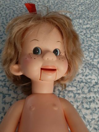 Vintage 1974 Horsman Ventriloquist Tessie Talk Doll 18 
