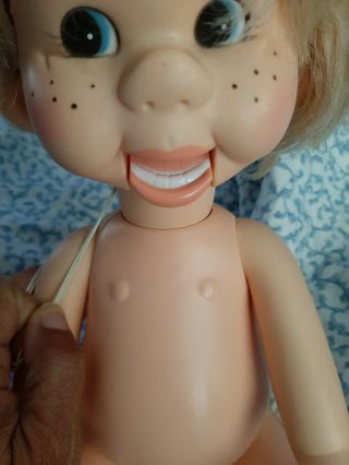 Vintage 1974 Horsman Ventriloquist Tessie Talk Doll 18 