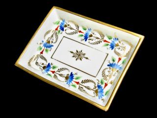 Vintage Le Tallec Paris Porcelain Pin Tray Hand Painted & Signed Yy 1966 France