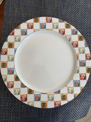 Andy Warhol Marilyn Monroe Block Dinner Plates Set Of 3