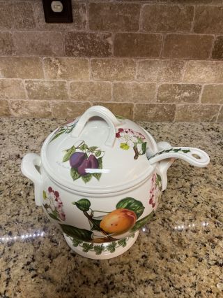 Portmeirion Pomona Soup Tureen With Lid And Ladle