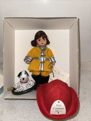 Madame Alexander 8” Doll Wendy Firefighter Never Removed From Box