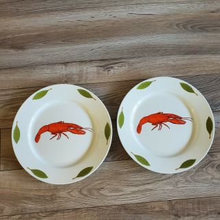 BIA Cordon Bleu Lobster Plates Set of 2 Leaf Design Cioppino Ma Jilly 1/2 