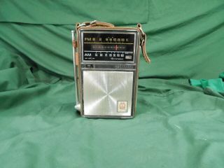 Vintage General Electric Am / Fm 15 Transistor Antique Ge Radio No P - 975b