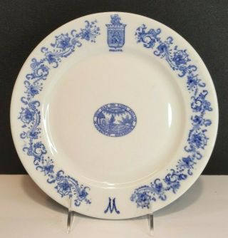 Phillips Exeter Academy 9 - 3/8 " Dinner Plate By Lamberton China C.  1916 - 1923?