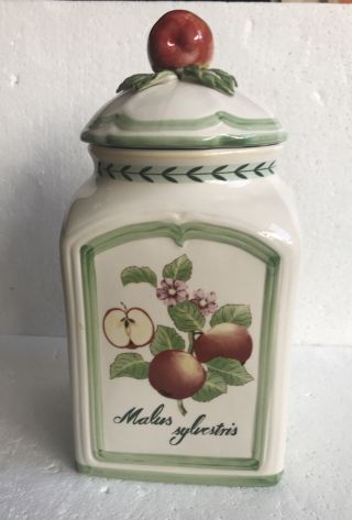 Villeroy & Boch French Garden Fluerence Charm Malus Apples Canister 11 "