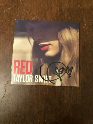 Taylor Swift Signed " Red " Cd Insert (no Disc) Autograph Swiftie Rare