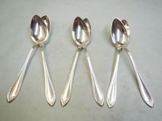 6 Sheraton Oval Soup/dessert Spoons - Elegant Classic 1910 Community Finest