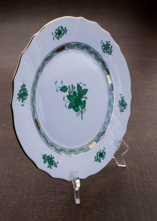 One Herend Hungary Chinese Bouquet Green Dinner Plate - 10 1/4” -