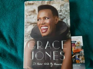 Singer Grace Jones Autographed Hard Cover Book Jsa Certified