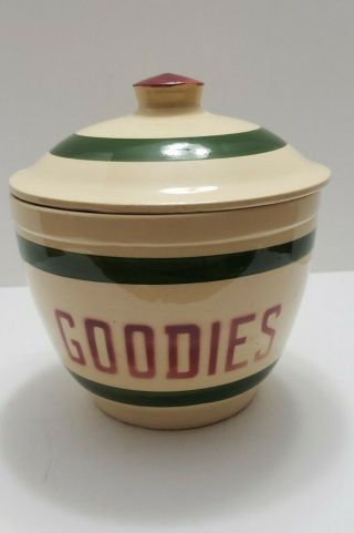 Watt Pottery 59 Goodies Cookie Jar Usa Ovenware