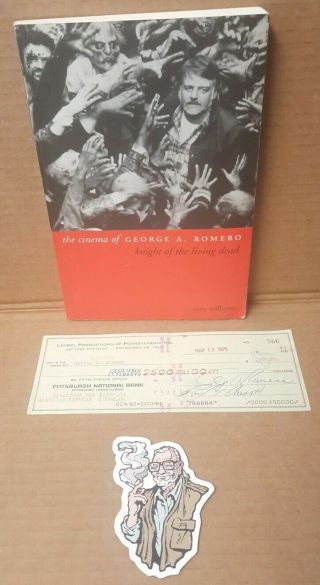 George A.  Romero - Canceled Check Signed Autograph,  Book Rare Dawn Of The Dead