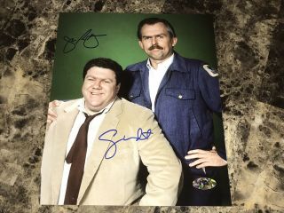 Cheers Norm & Cliff Signed Barroom Photo Display George Wendt John Ratzenberger 2