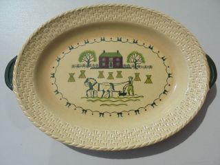 Vintage Metlox Poppytrail Homestead Provincial Extra Large Turkey Platter 22 1/2 2
