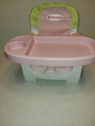 Euc American Girl Bitty Baby Booster High Chair With Tray Feeding Baby Doll