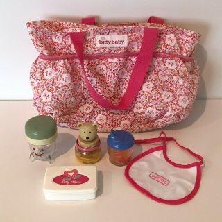 American Girl Bitty Baby Diaper Bag Pretend Play Accessories Sippy Cup Wipes
