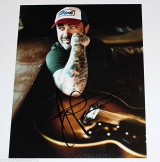 Aaron Lewis Hand Signed Authentic 11x14 Photo C W/coa Staind Singer Country