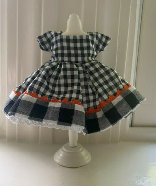 Adorable Ginny Doll Vogue Tagged Black And White Checked Dress